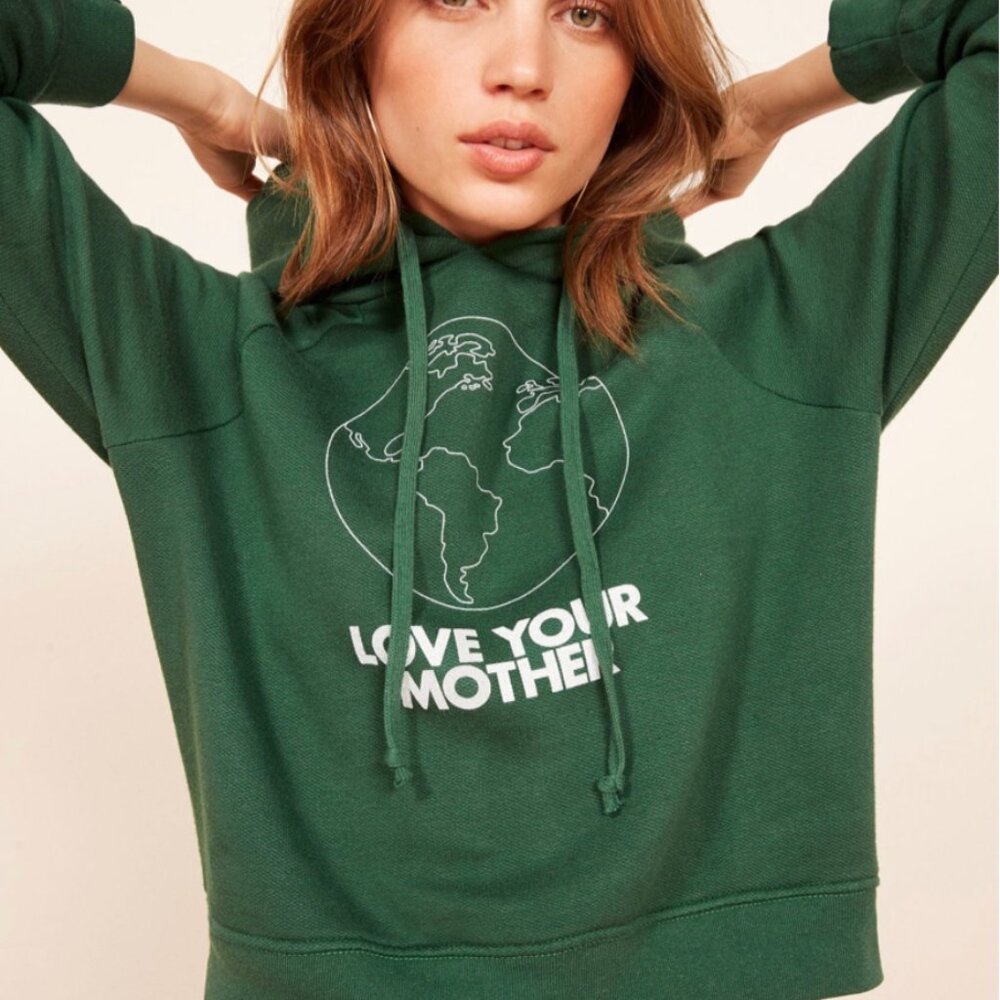 Reformation Love Your Mother Coronado Green Sweatshirt Hoodie XS
